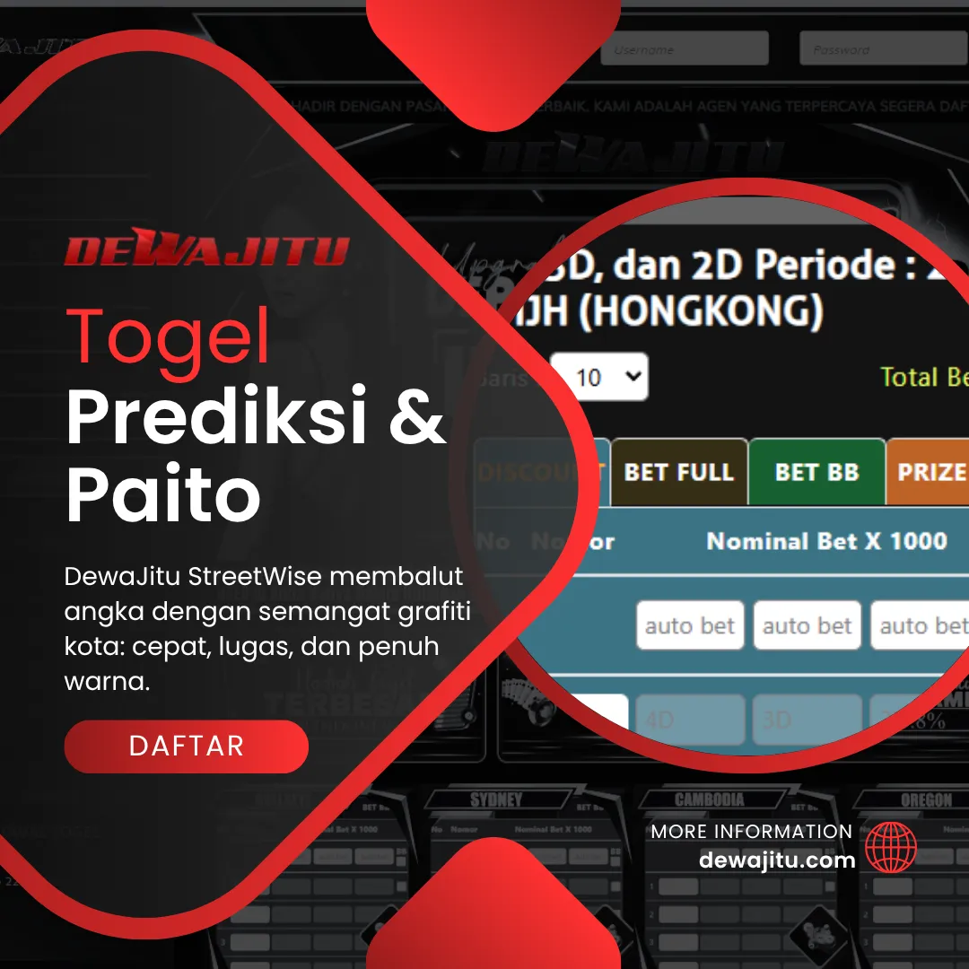 DewaJitu StreetWise — Prediksi Togel & Paito Urban Style